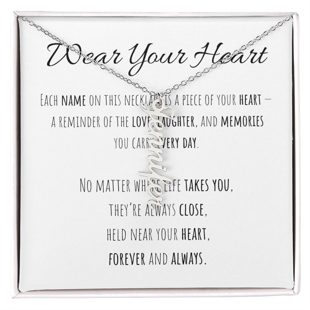 Multi Vertical Name Necklace