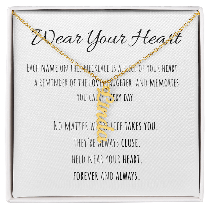 Multi Vertical Name Necklace