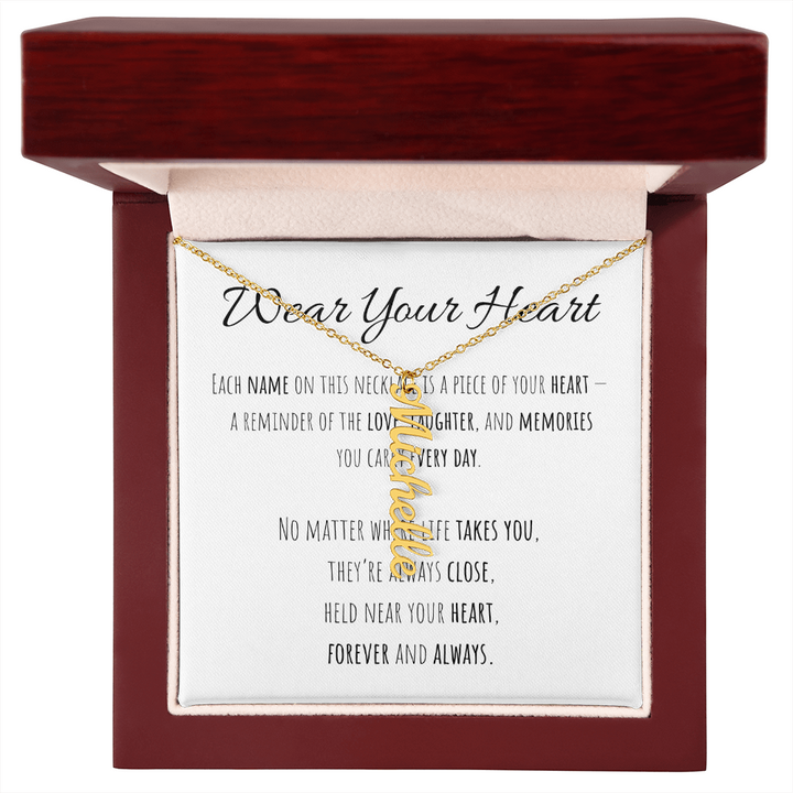 Multi Vertical Name Necklace